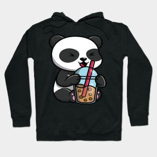 Kawaii Cute Anime Panda Otaku Japanese Bubble Boba Tea Hoodie